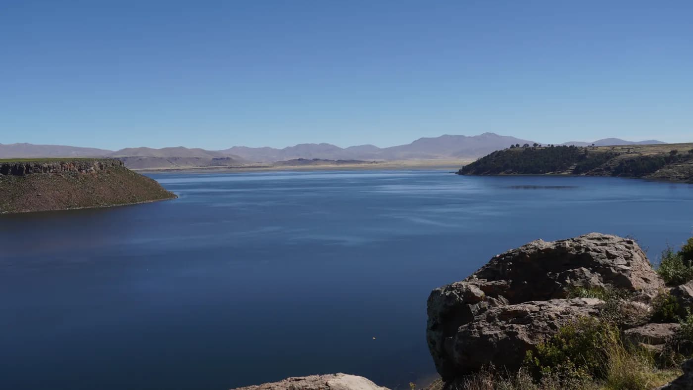 Lake Umayo, at the foot of the complex